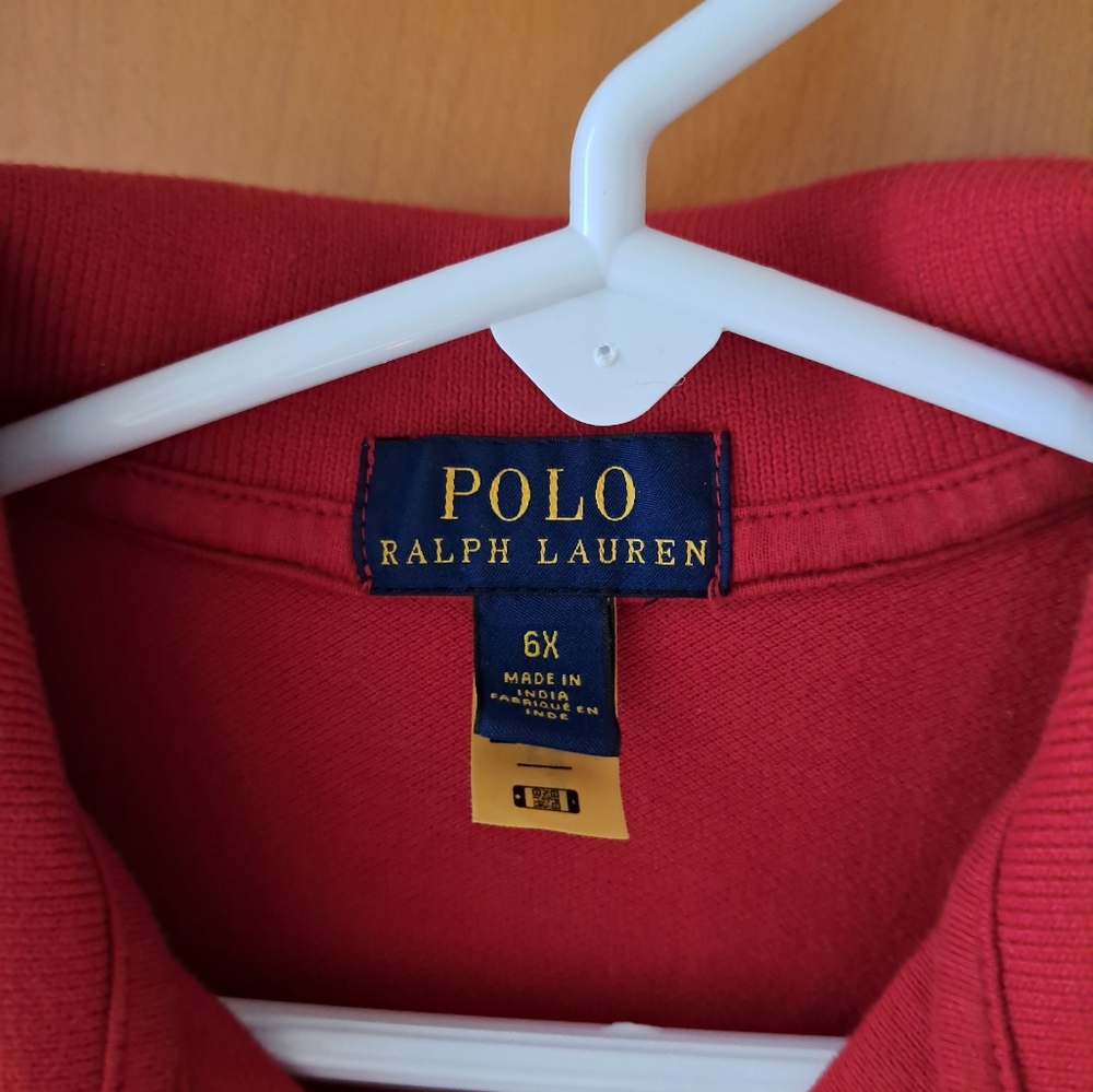 Polo by Ralph Lauren Girls' Red Long-Sleeve Polo Dress with Flared Skirt - Picture 3 of 3